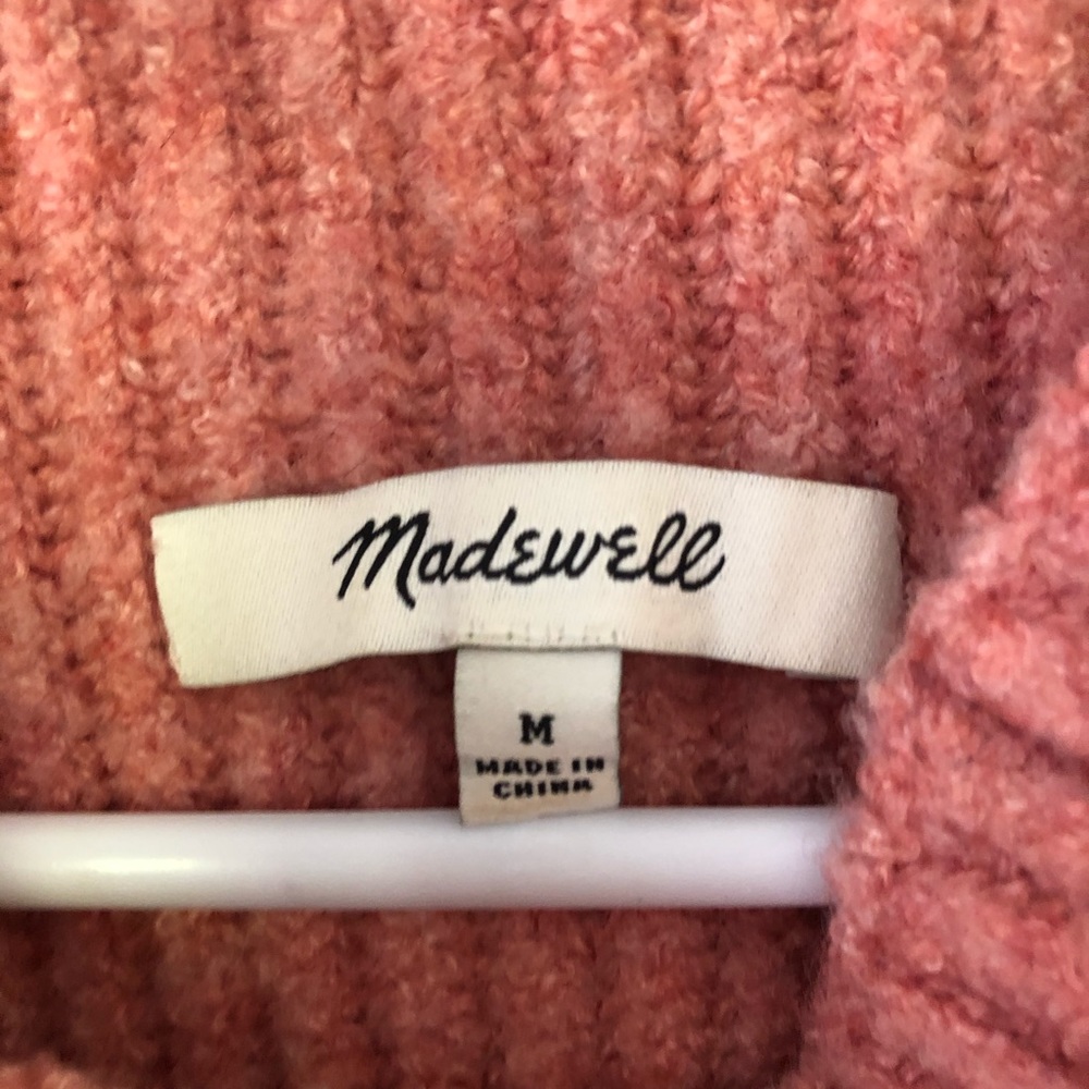 Madewell Pink Mockneck Sweater - Picture 3 of 6